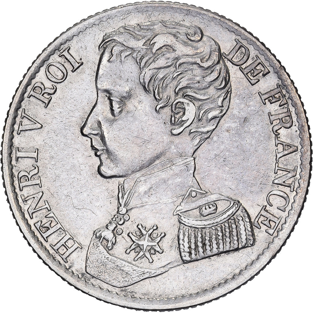 France, Henri V, 1 Franc, 1831, Paris, Silver, AU(55-58)