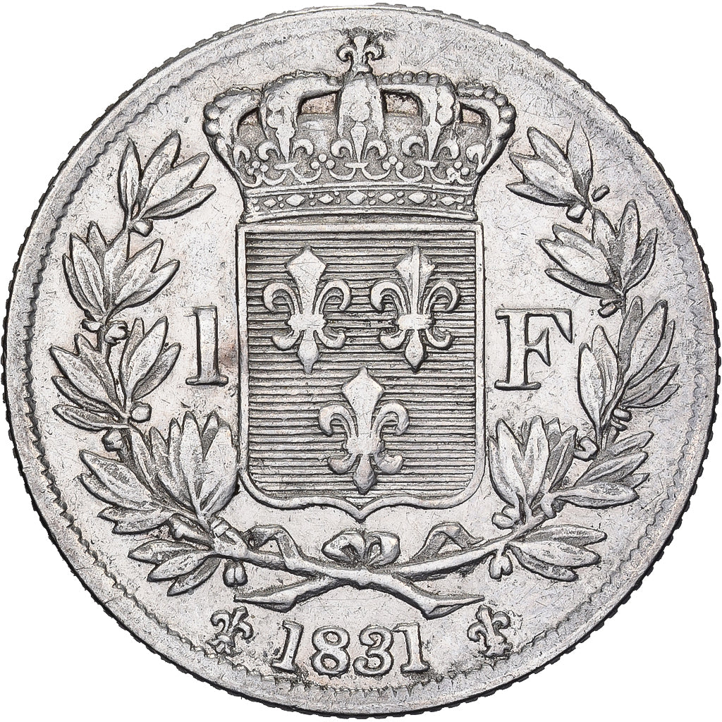 France, Henri V, 1 Franc, 1831, Paris, Silver, AU(55-58)