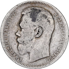 Russia, Nicholas II, 1 Rouble, 1896, Saint Petersburg, Argento, MB