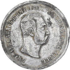 Russie, Médaille, Alexander II, Liberation from serfdom, 1861, Etain, TB+