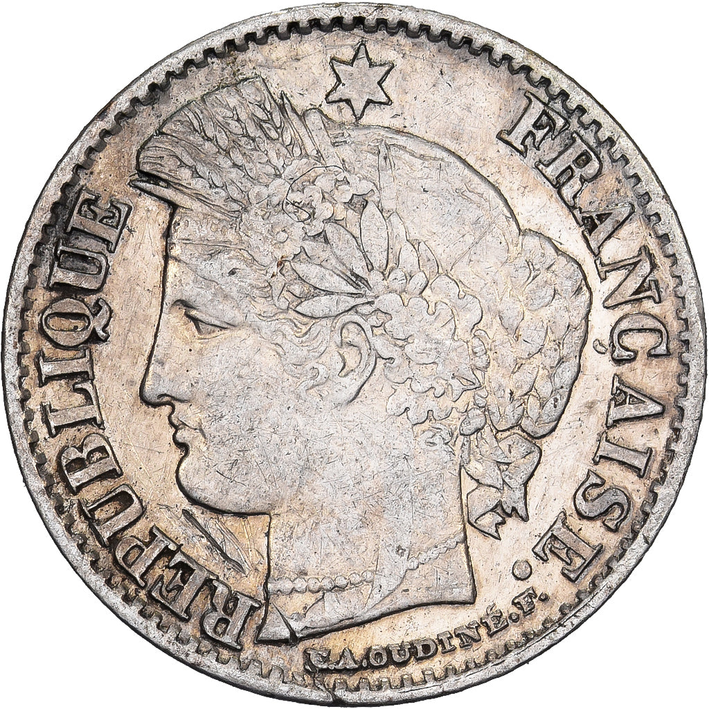 Frankrijk, 20 Centimes, Cérès, 1850, Paris, Zilver, ZF, Gadoury:303