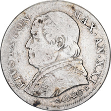 Papal States, Pius IX, 1 Lira, 1867, Rome, Silber, S