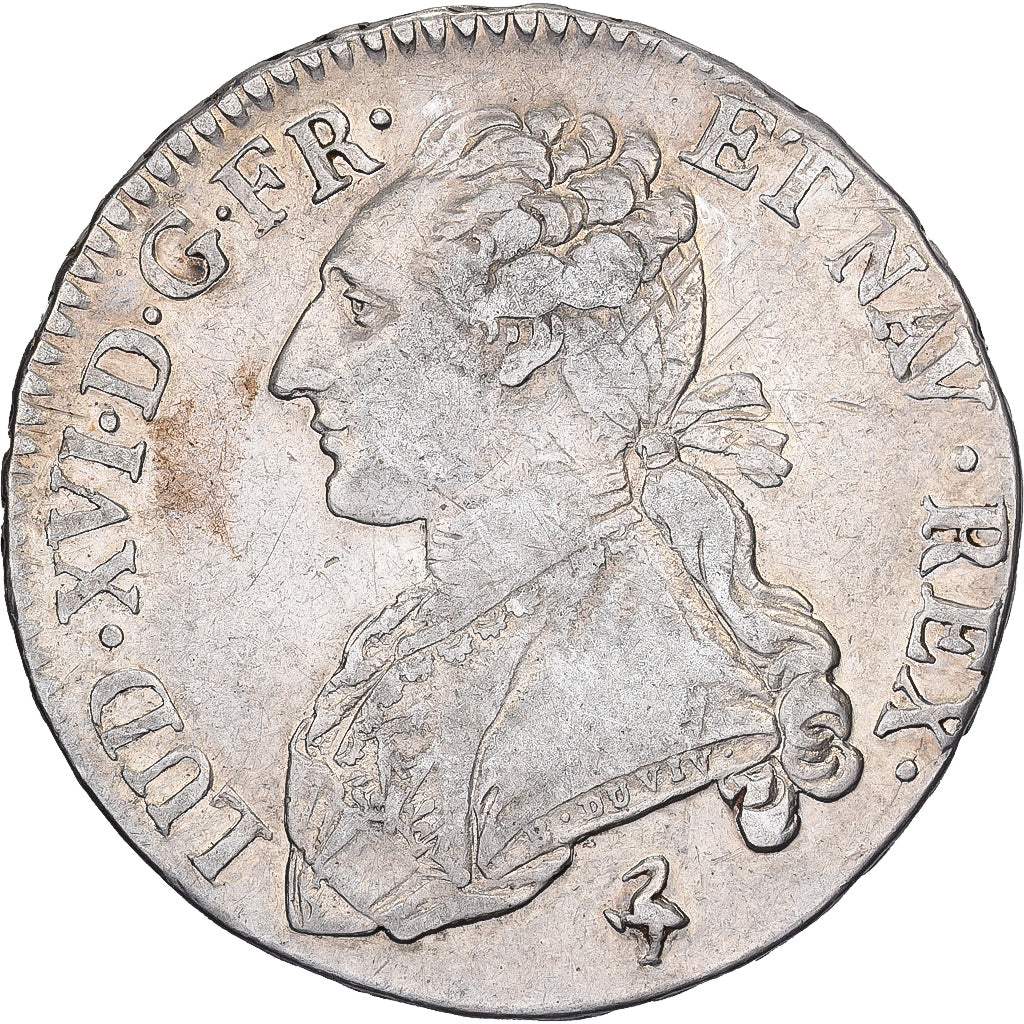 France, Louis XVI, 1/2 Ecu aux branches d'olivier, 1791, Paris, Silver