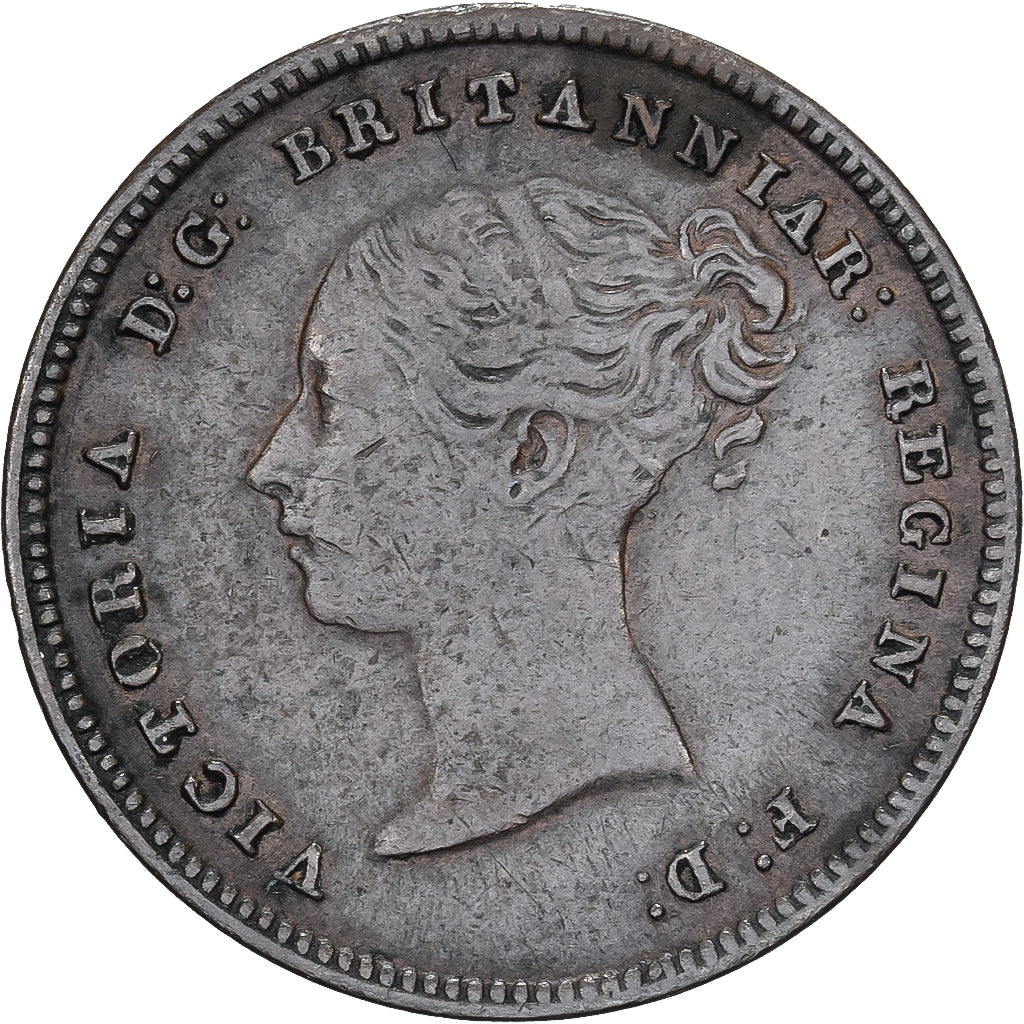 Gran Bretagna, Victoria, 1/2 Farthing, 1844, London, Rame, BB+