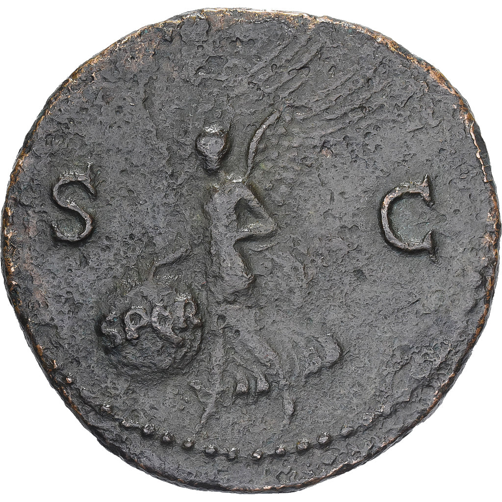 Nero, As, 62-68, Lyon - Lugdunum, Bronze, SS, RIC:543