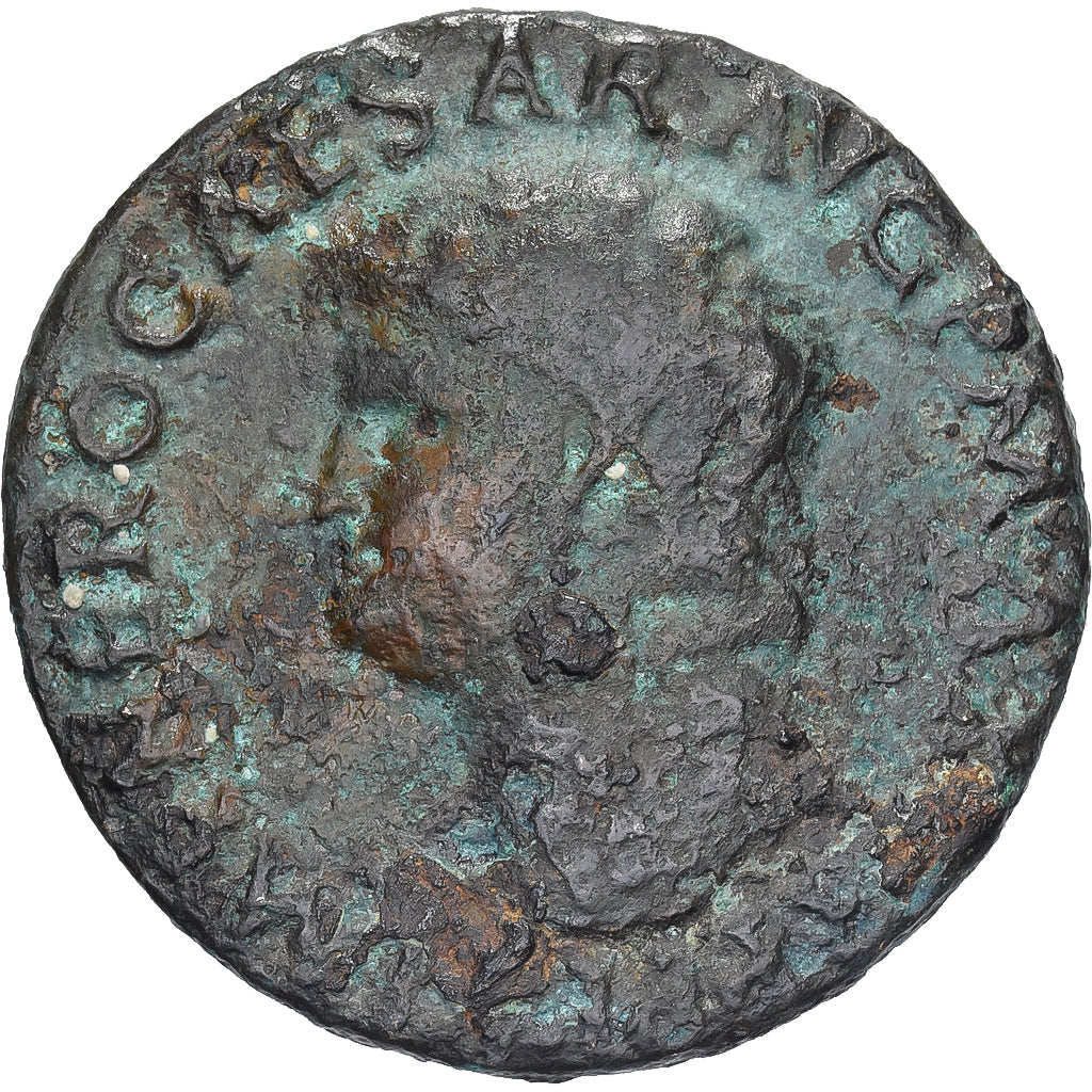 Nero, As, 62-68, Lugdunum, Bronze, VF(20-25), RIC:544