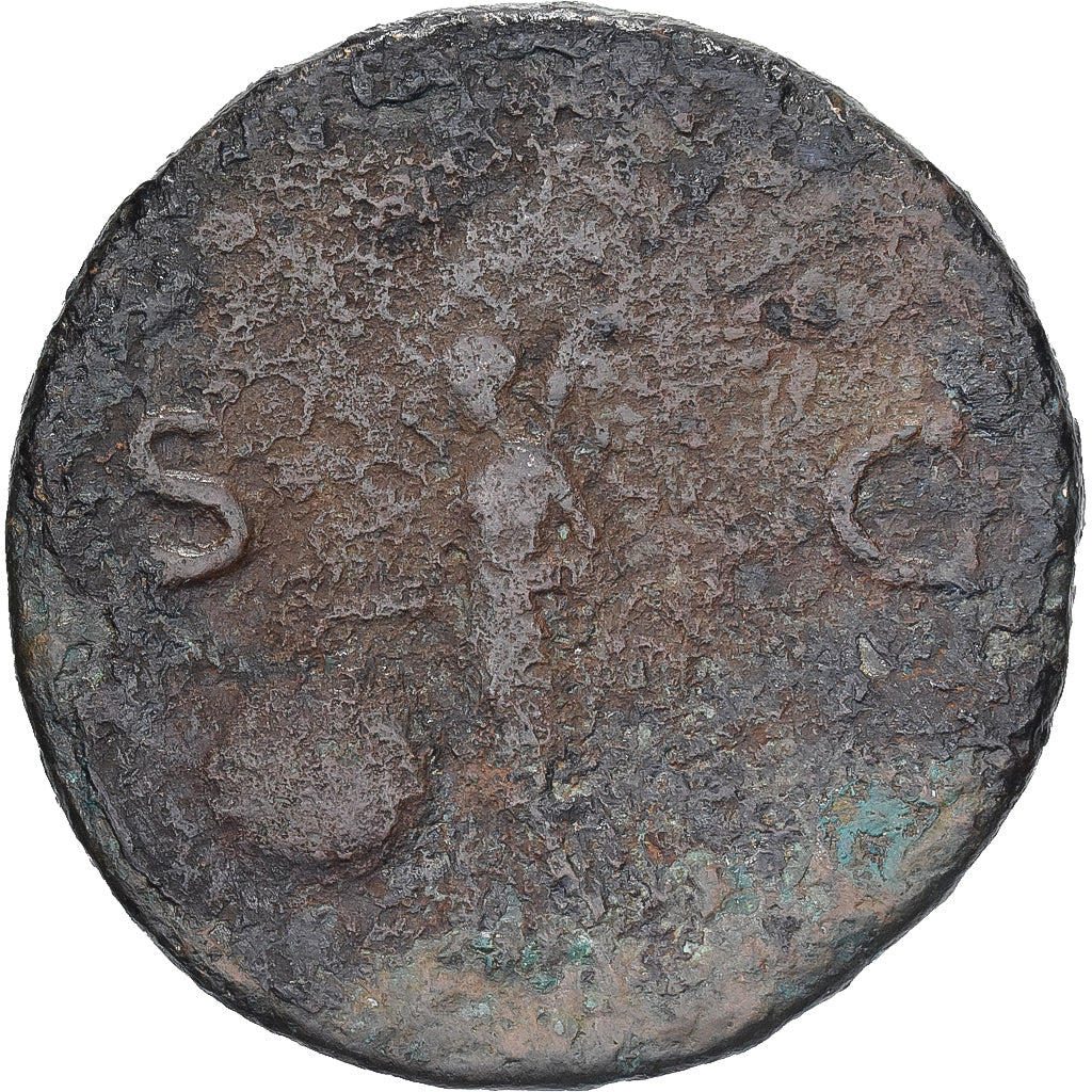 Nero, As, 62-68, Lugdunum, Bronze, VF(20-25), RIC:544