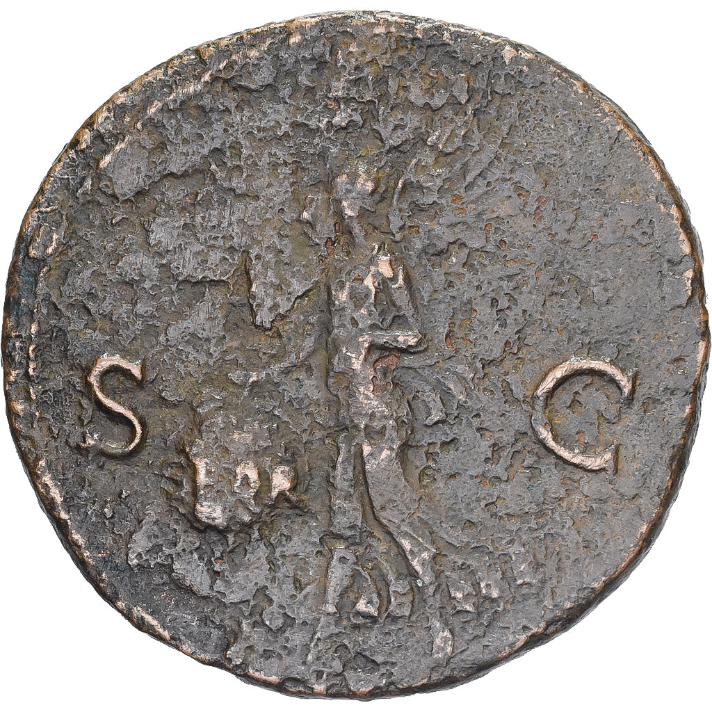 Nero, As, 62-68, Lugdunum, Bronze, EF(40-45), RIC:544