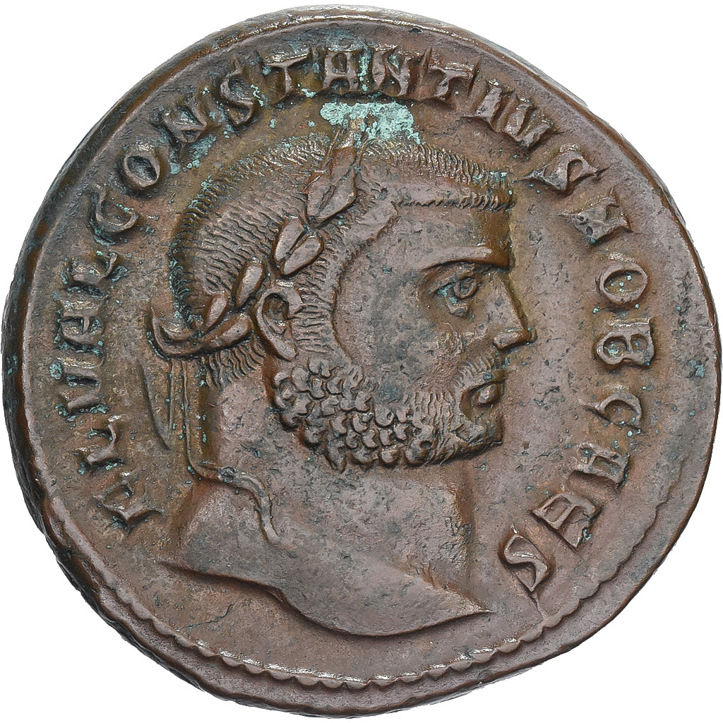 Constantius Chlorus, Follis, 300-301, Antioch, Bronze, AU(50-53), RIC:55a