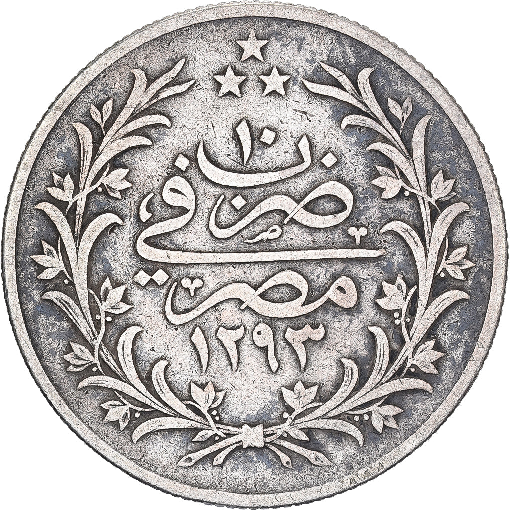Egitto, 20 Qirsh, 1885/AH1293/11, Berlin, Argento, BB