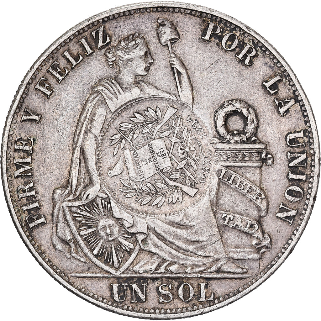 Guatemala, 1/2 Réal, 1894, Contremarque, Argent, TTB+