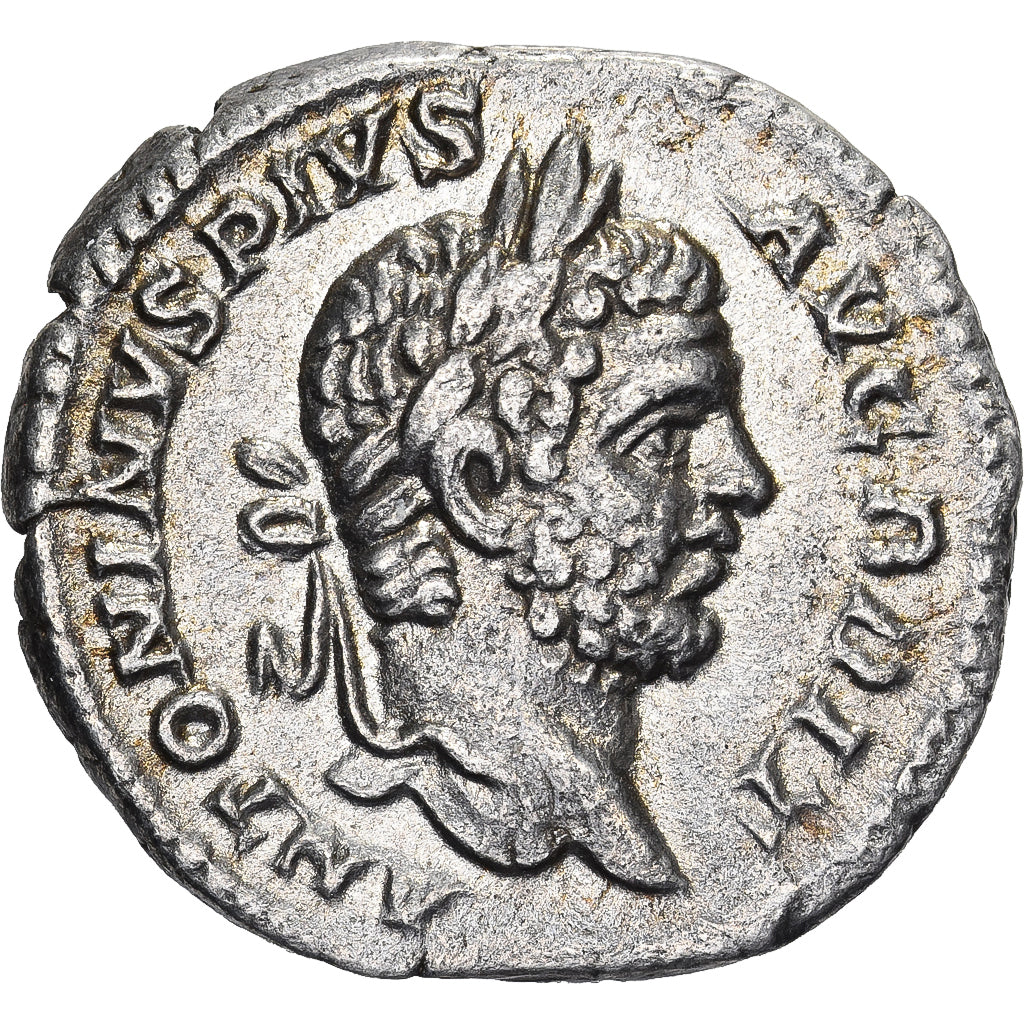 Caracalla, Denarius, 210, Rome, Plata, MBC+, RIC:116b