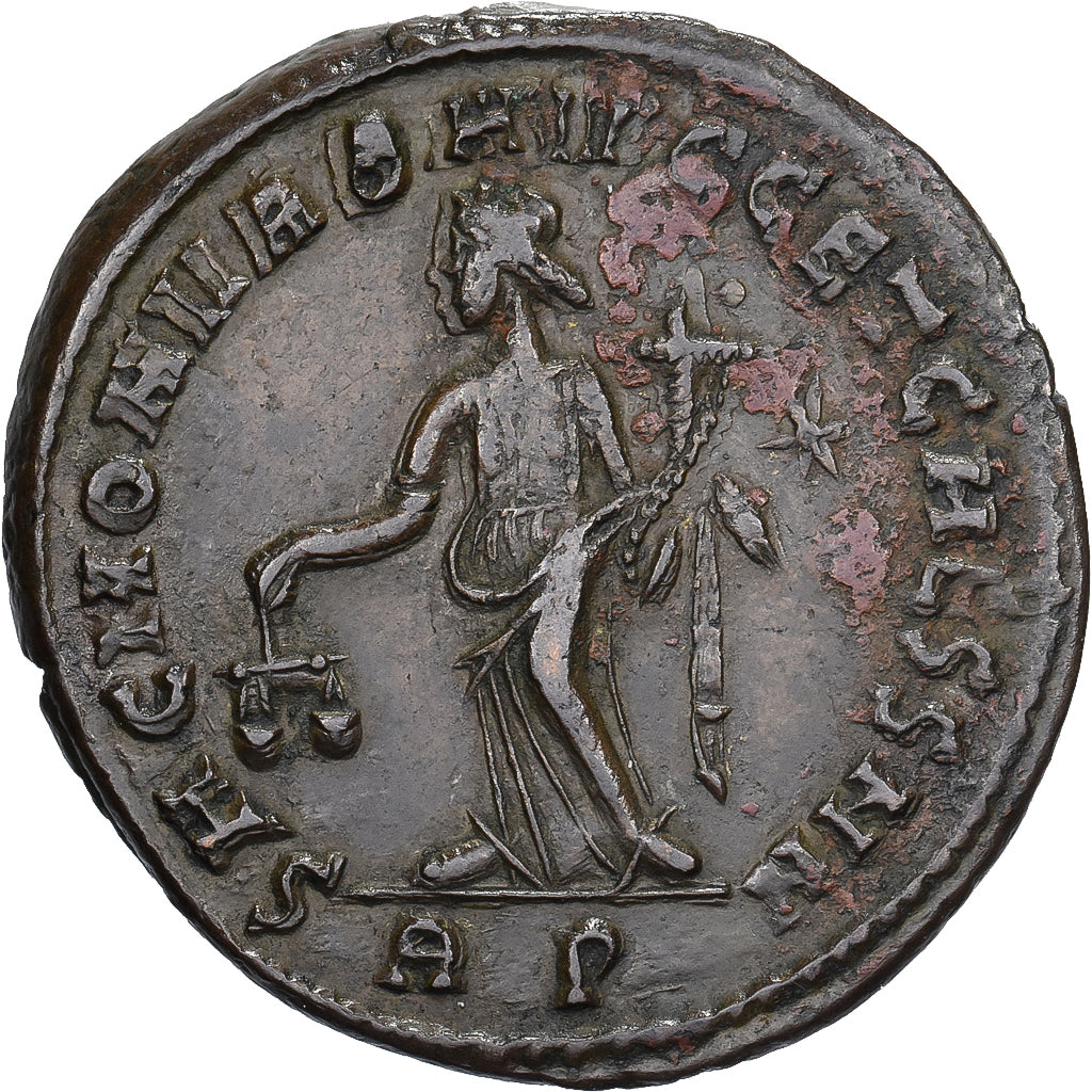 Constantius Chlorus, Follis, 305, Rome, Bronze, SS+