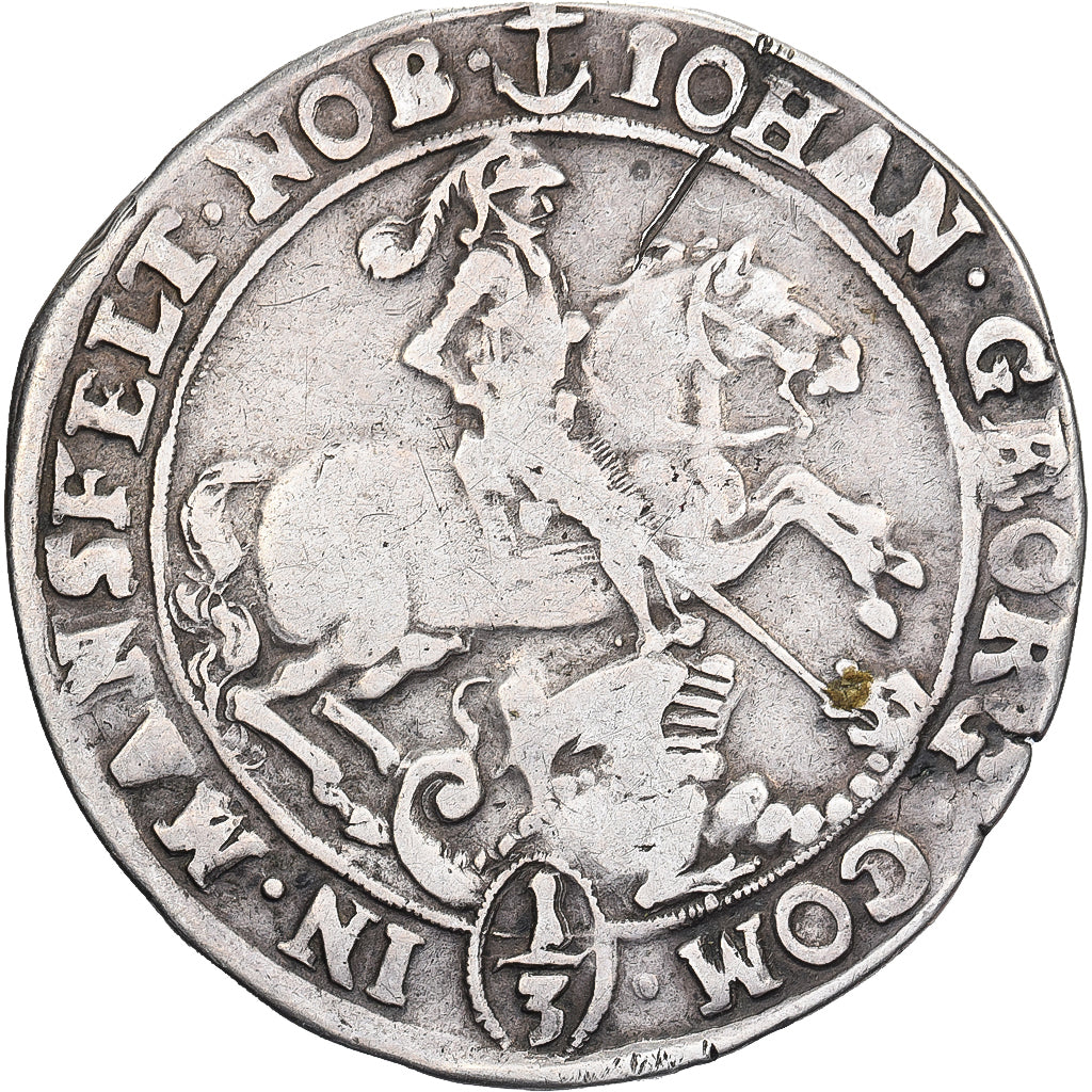 County of Mansfeld-Eisleben, Johann Georg III, 1/3 Thaler, 1668, Eisleben