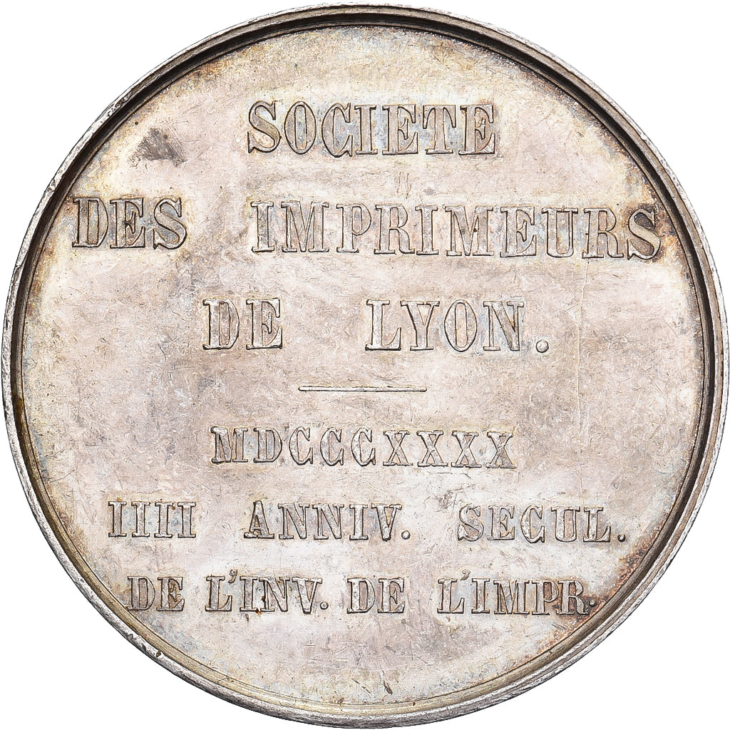Frankreich, betaalpenning, Société des Imprimeurs de Lyon, 1840, Silber, VZ+