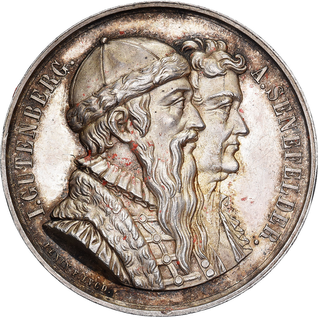 Frankrijk, Token, Société des Imprimeurs de Lyon, 1840, Zilver, PR+