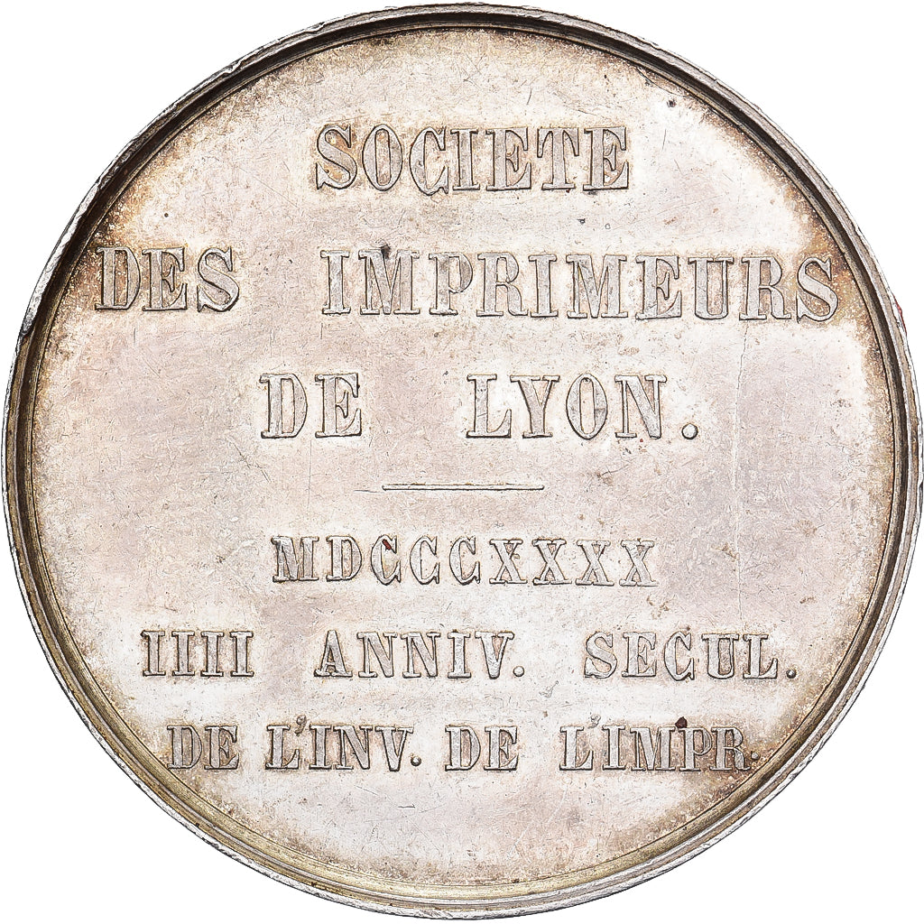Frankrijk, Token, Société des Imprimeurs de Lyon, 1840, Zilver, PR+