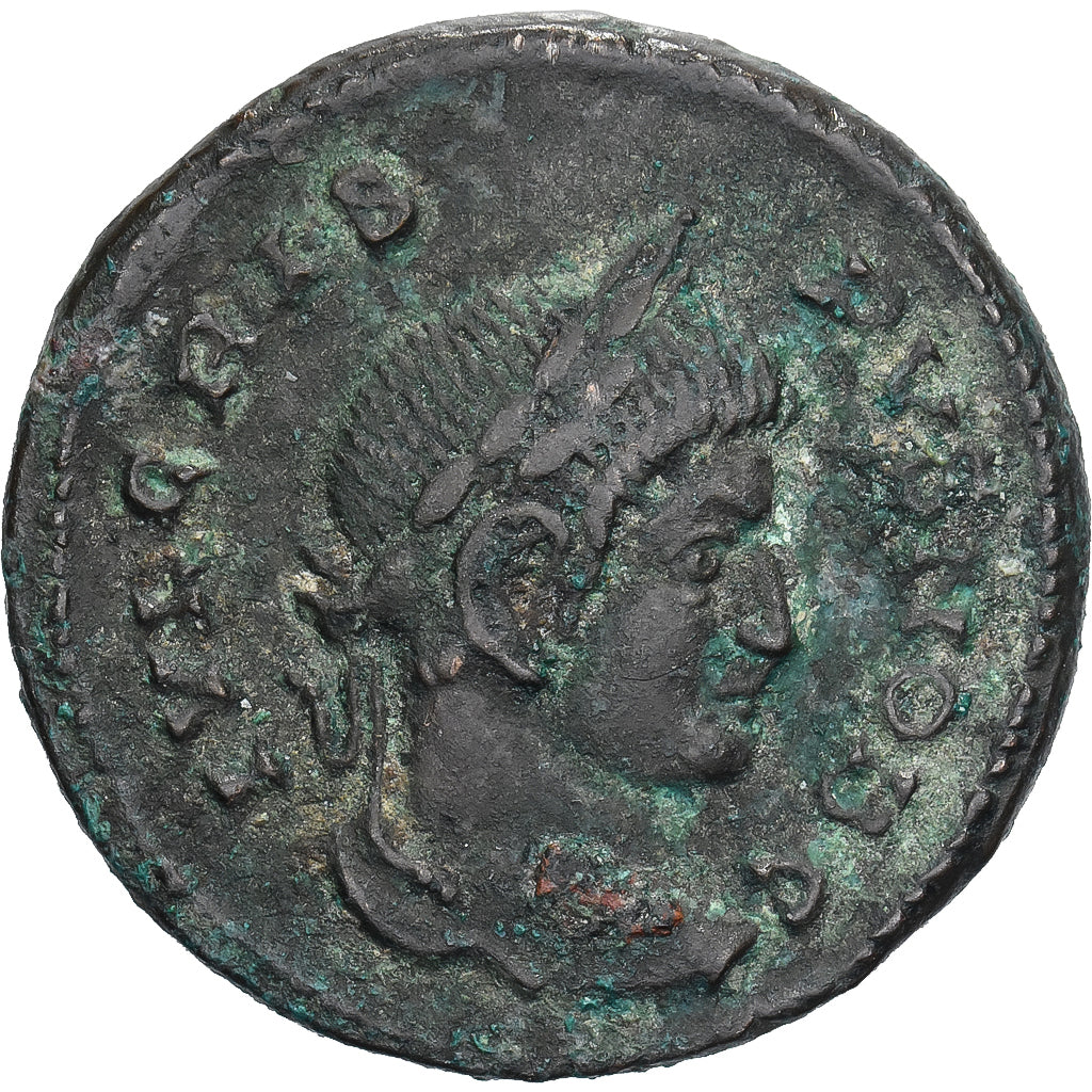 Crispus, Follis, 323-324, Lyon - Lugdunum, Bronze, AU(50-53)