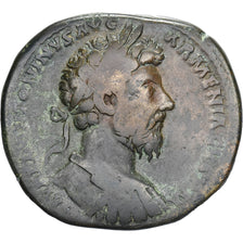 Marcus Aurelius, Sesterzio, 164-165, Rome, Bronzo, MB+, RIC:908