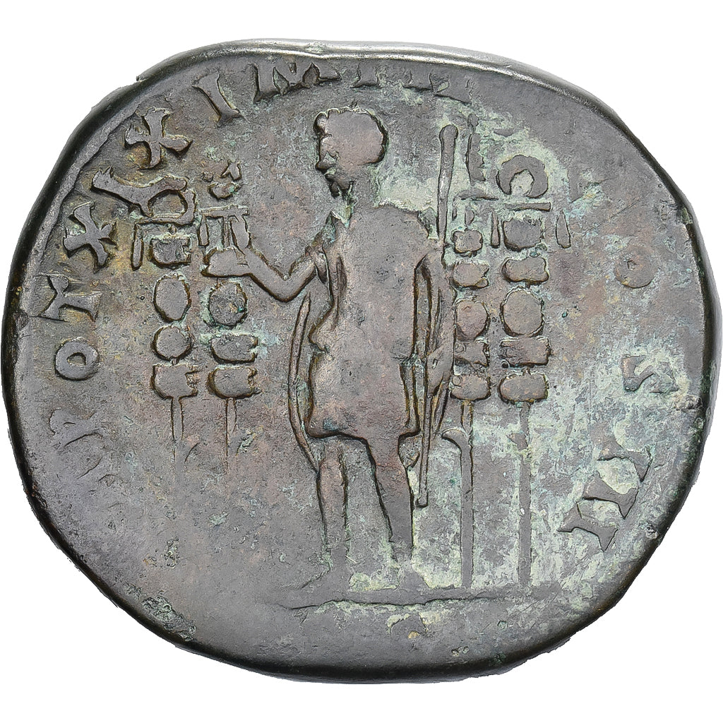 Marcus Aurelius, Sesterzio, 164-165, Rome, Bronzo, MB+, RIC:908