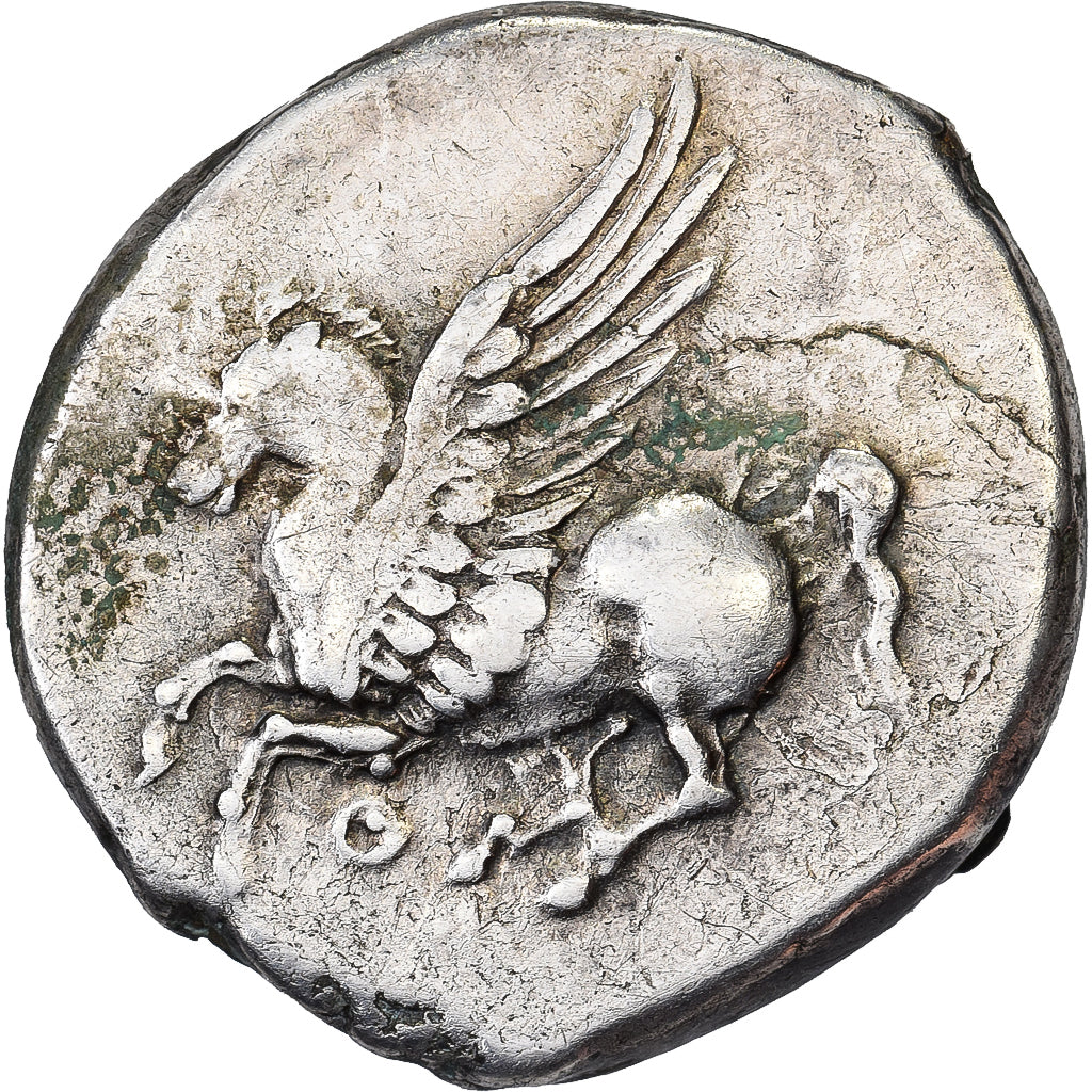 Akarnania, Stater, ca. 320-280 BC, Thyrreion, Plata, MBC+, HGC:4-919, Pegasi:10