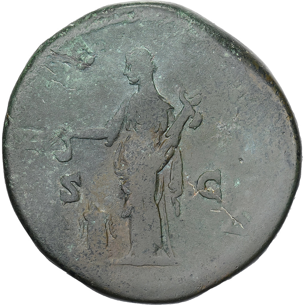 Lucilla, Sesterzio, 164-169, Rome, Bronzo, MB+, RIC:1779