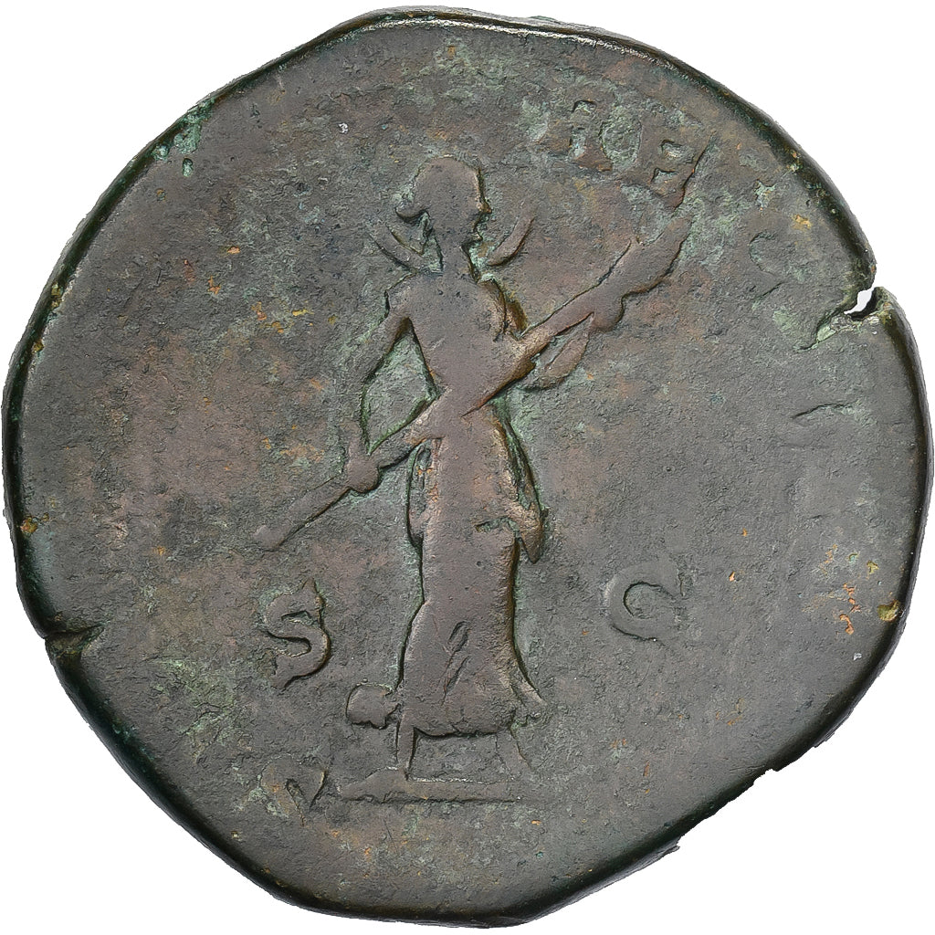 Diva Faustina II, Sestertius, 176-180, Rome, Bronze, VF(20-25), RIC:1715