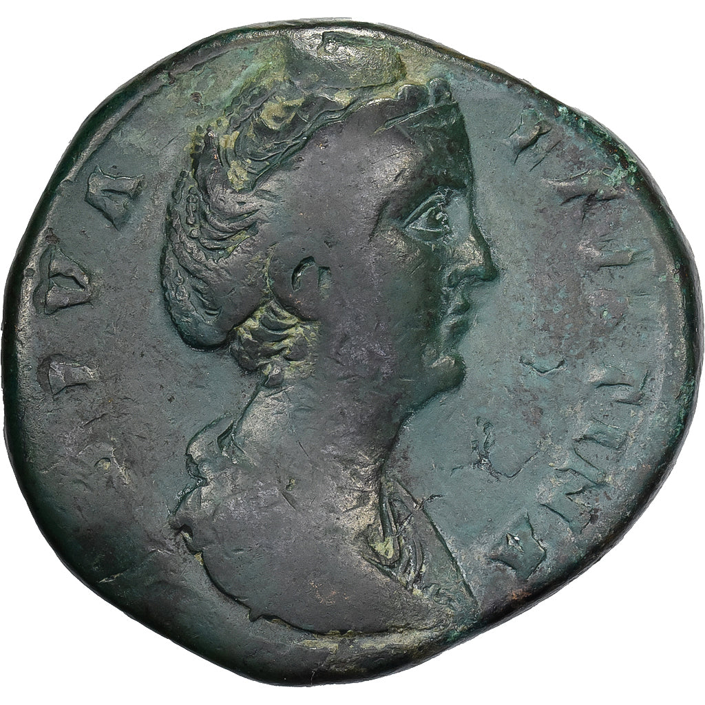 Diva Faustina I, Sestertius, 141, Rome, Bronze, VF(20-25), RIC:1124