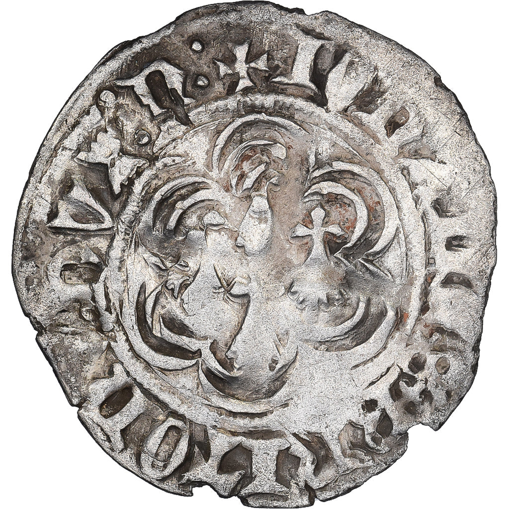 Duchy of Brittany, Jean V, Blanc aux 4 mouchetures, 1399-1442, Nantes, Silber, S