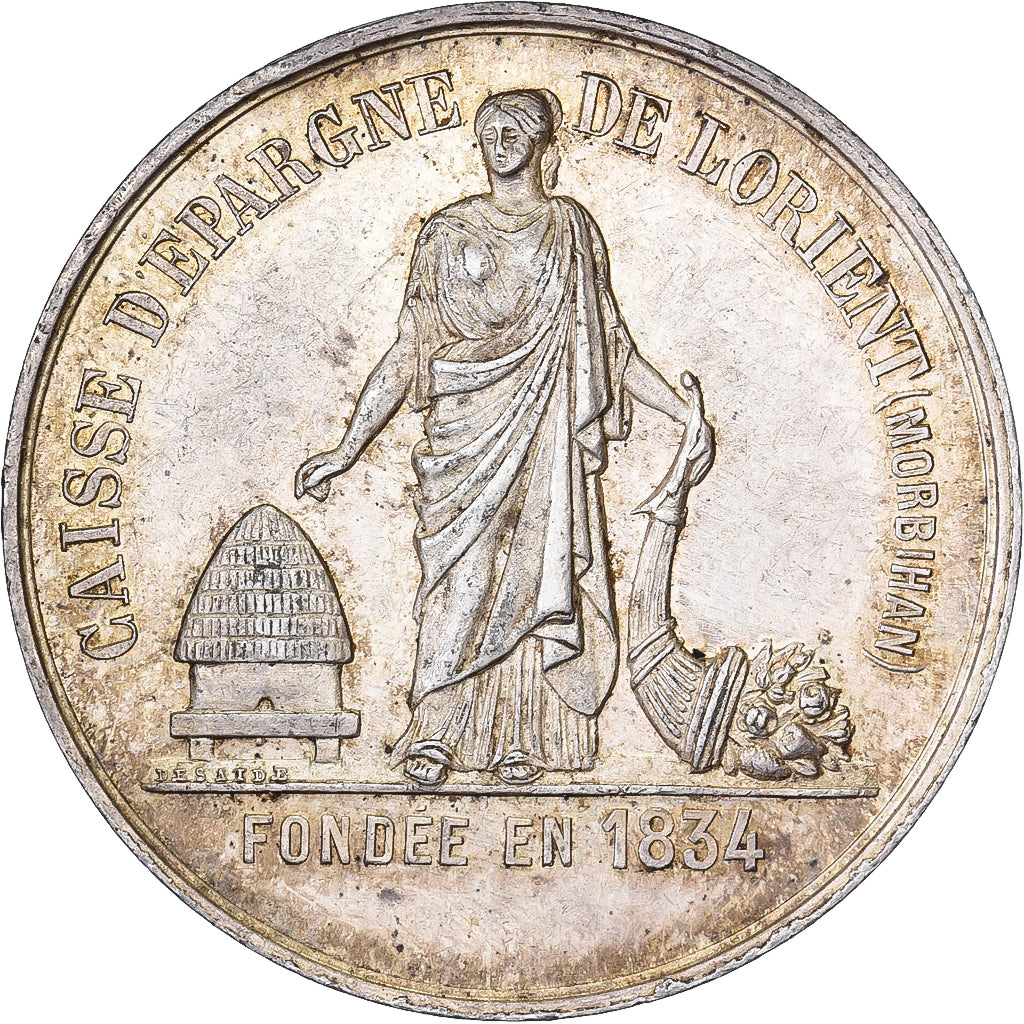 França, Token, Caisse d'Épargne de Lorient, n.d., Prata, MS(60-62)