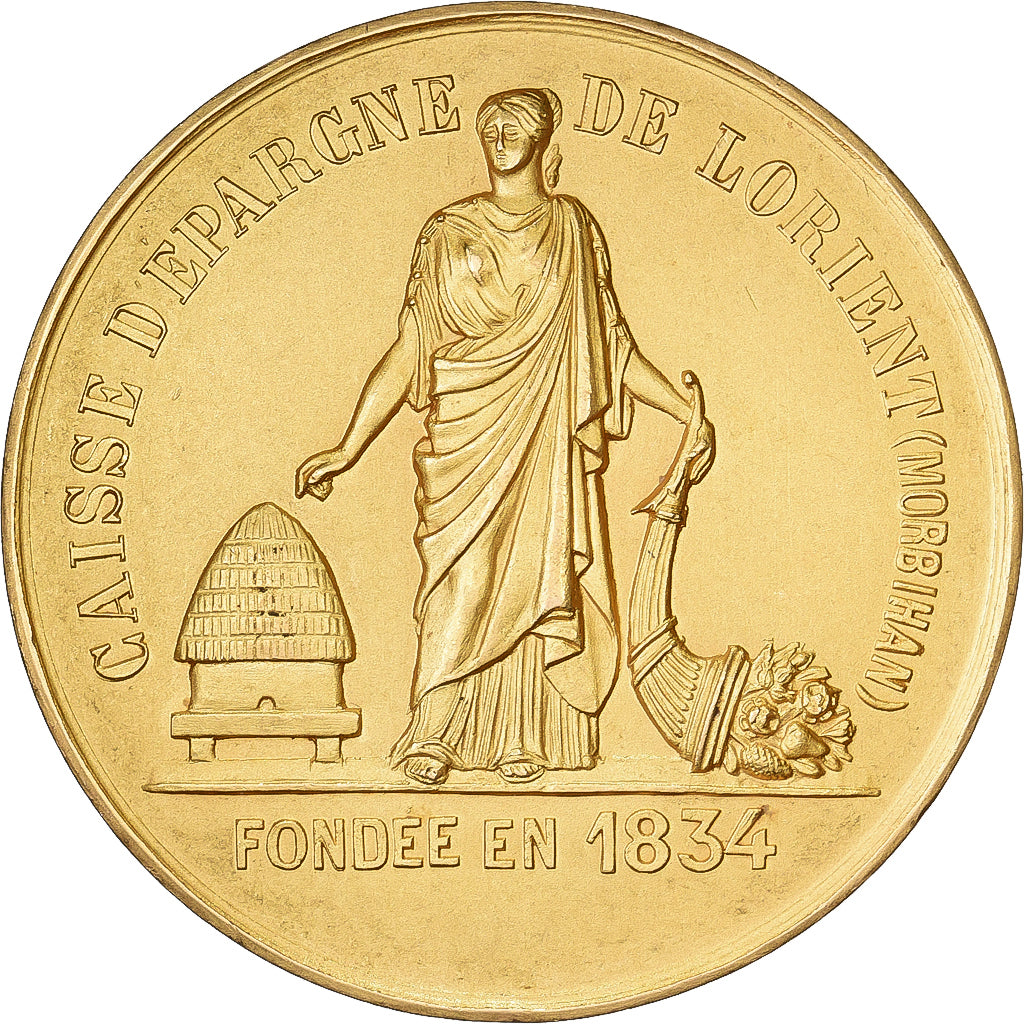 França, Token, Caisse d'Épargne de Lorient, n.d., Dourado, MS(60-62)