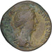 Diva Faustina I, Sestertius, 141, Rome, Bronze, VF(30-35), RIC:1105