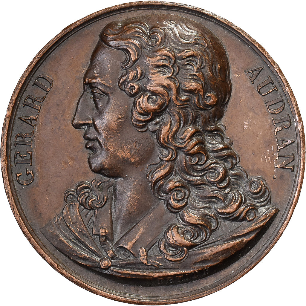Francia, medalla, Gérard Audran, Galerie Métallique, 1822, Bronce, Petit, EBC