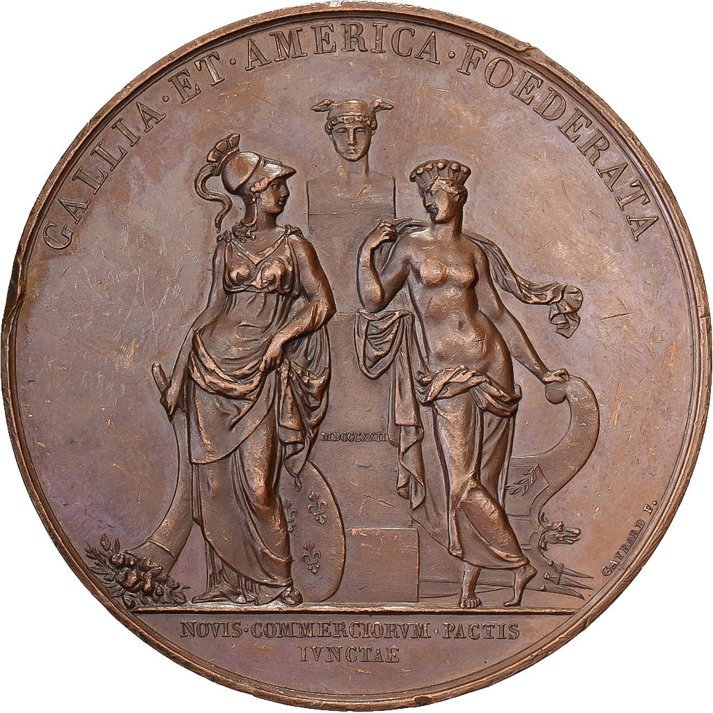 França, medalha, Franco-America Treaty of Navigation and Commerce, 1822
