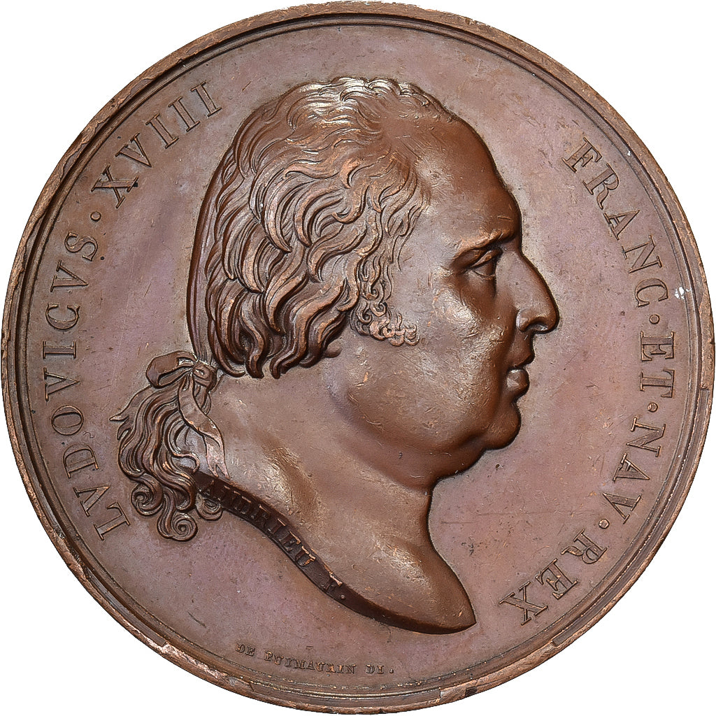 Frankrijk, Medaille, Louis XVIII, Restauration du Musée du Louvre, 1817