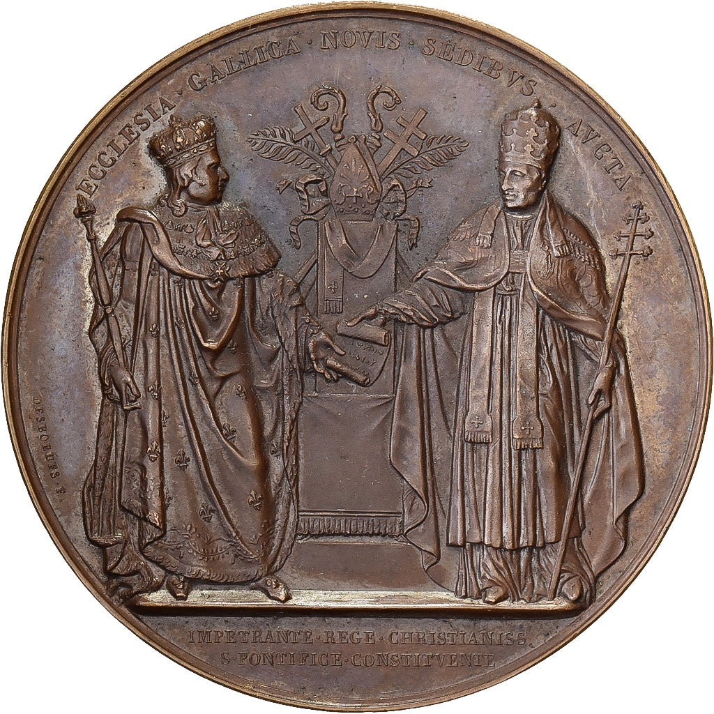 Frankrijk, Medaille, Louis XVIII, Reprise du Concordat, n.d. (1817), Bronzen