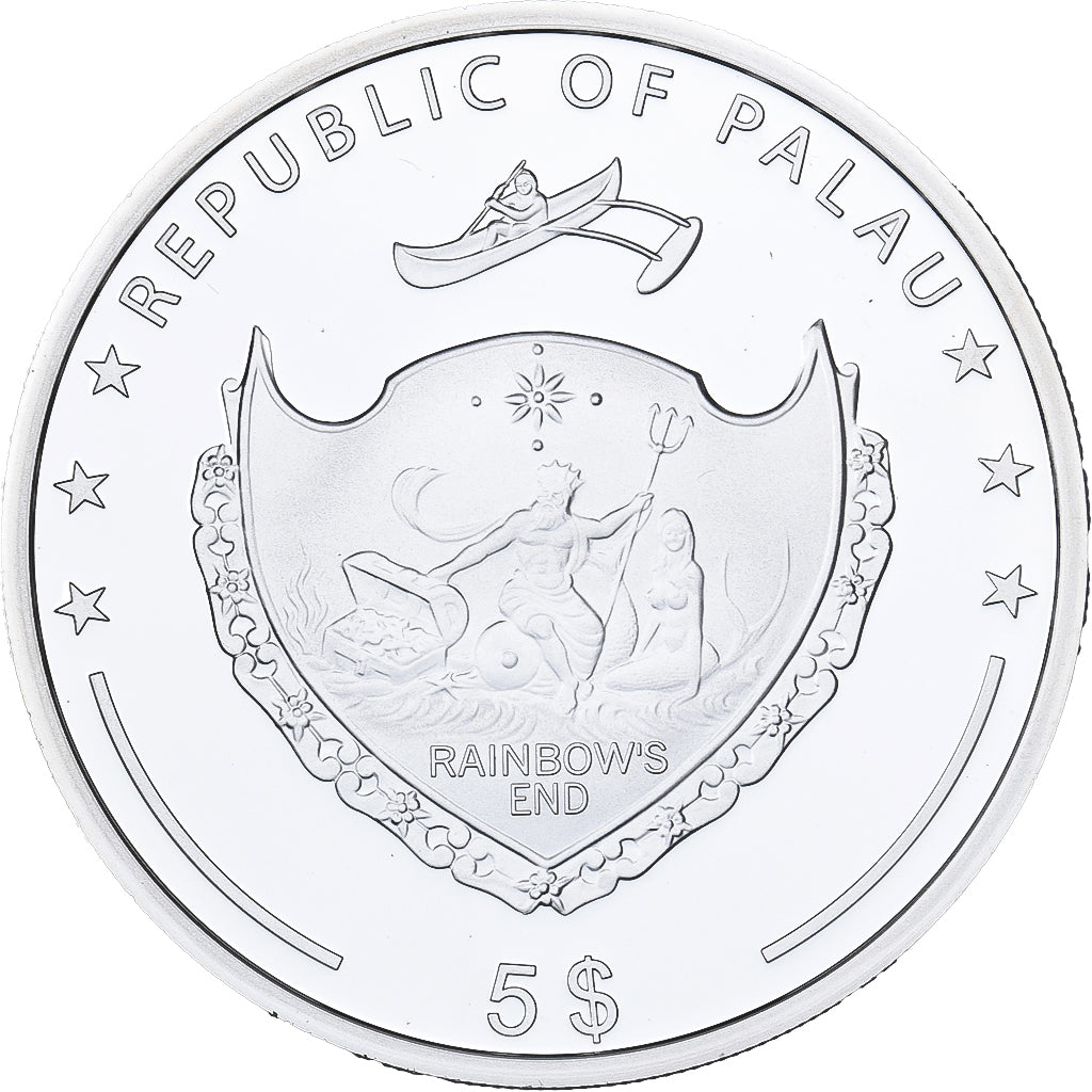 Palau, 5 Dollars, Volkswagen Combi Samba-Bus, 125 Years of Automobile, 2012, FS