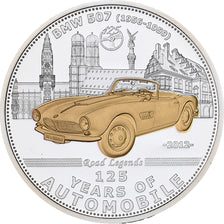Palau, 5 Dollars, BMW 507, 125 Years of Automobile, 2012, FS, Argento, FDC