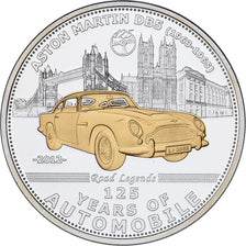 Palau, 5 Dollars, Aston Martin DB5, 125 Years of Automobile, 2012, Proof, Prata