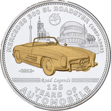 Palau, 5 Dollars, Mercedes 300 SL Roadster, 125 Years of Automobile, 2012, FS