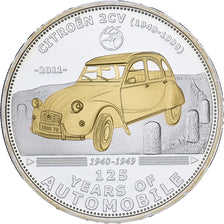 Palau, 5 Dollars, Citroën 2 CV, 125 Years of Automobile, 2011, PP, Silber, STGL