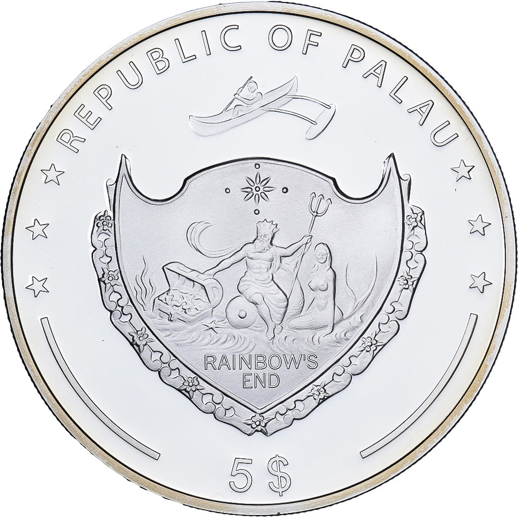 Palau, 5 Dollars, Citroën 2 CV, 125 Years of Automobile, 2011, FS, Argento, FDC