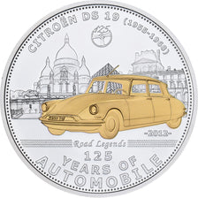 Palau, 5 Dollars, Citroën DS 19, 125 Years of Automobile, 2012, PP, Silber