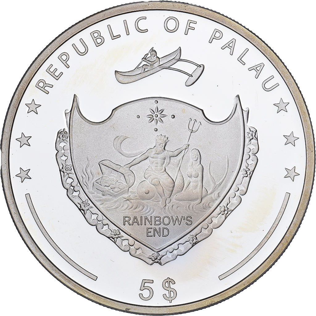 Palau, 5 Dollars, Panhard & Levassor P2D, 125 Years of Automobile, 2011, Proof