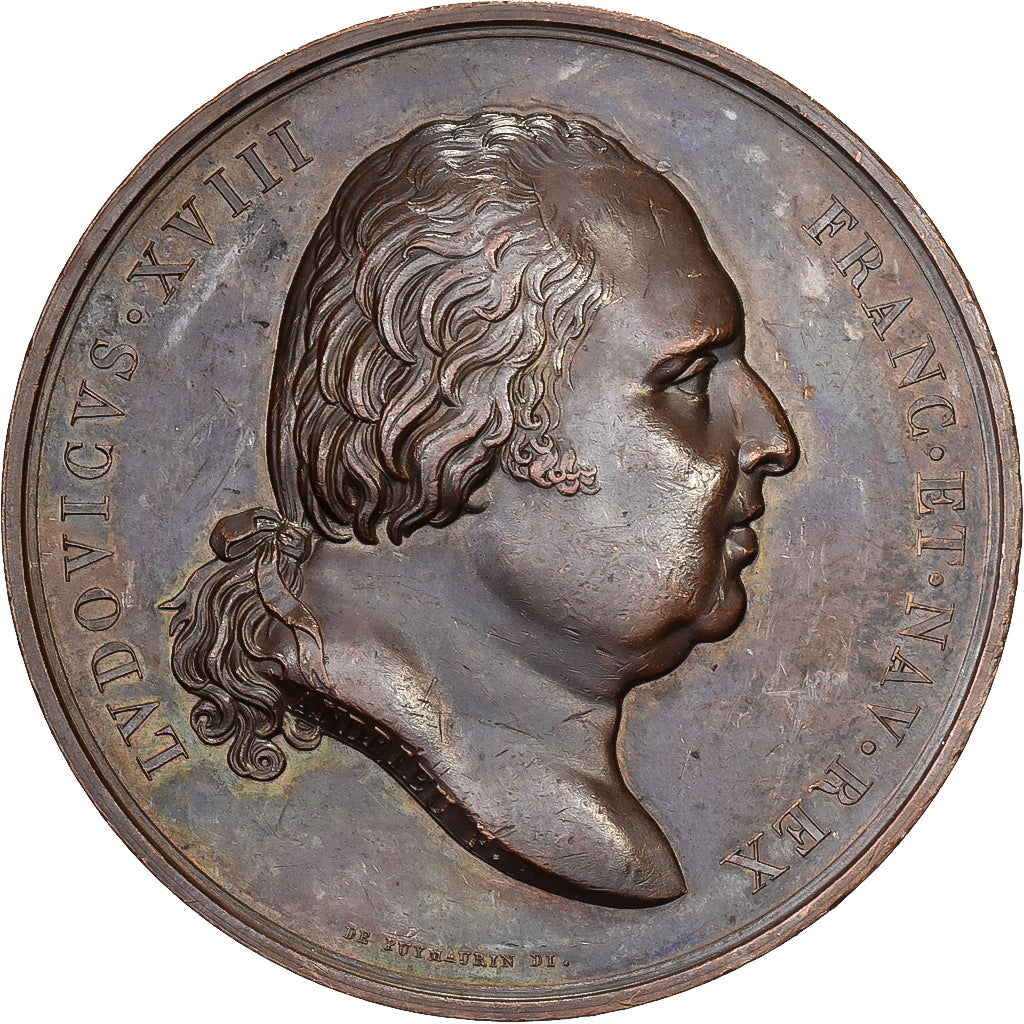 France, Medal, Louis XVIII, Seconde Entrée du Roi Louis XVIII à Paris, 1815