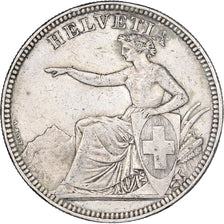 Switzerland, 5 Francs, Helvetia, 1873, Bern, Silver, EF(40-45)