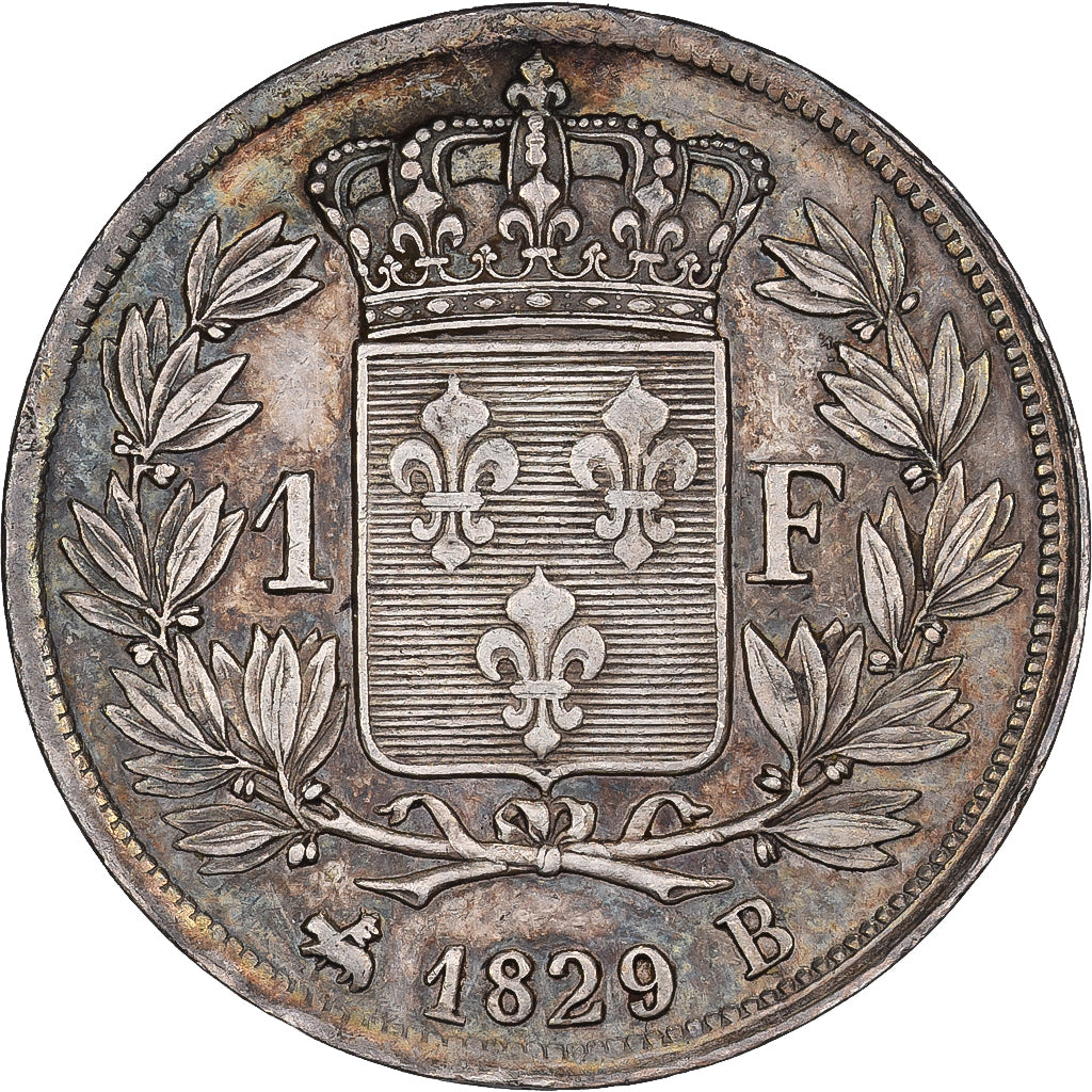France, Charles X, 1 Franc, 1829, Rouen, Argent, TTB+
