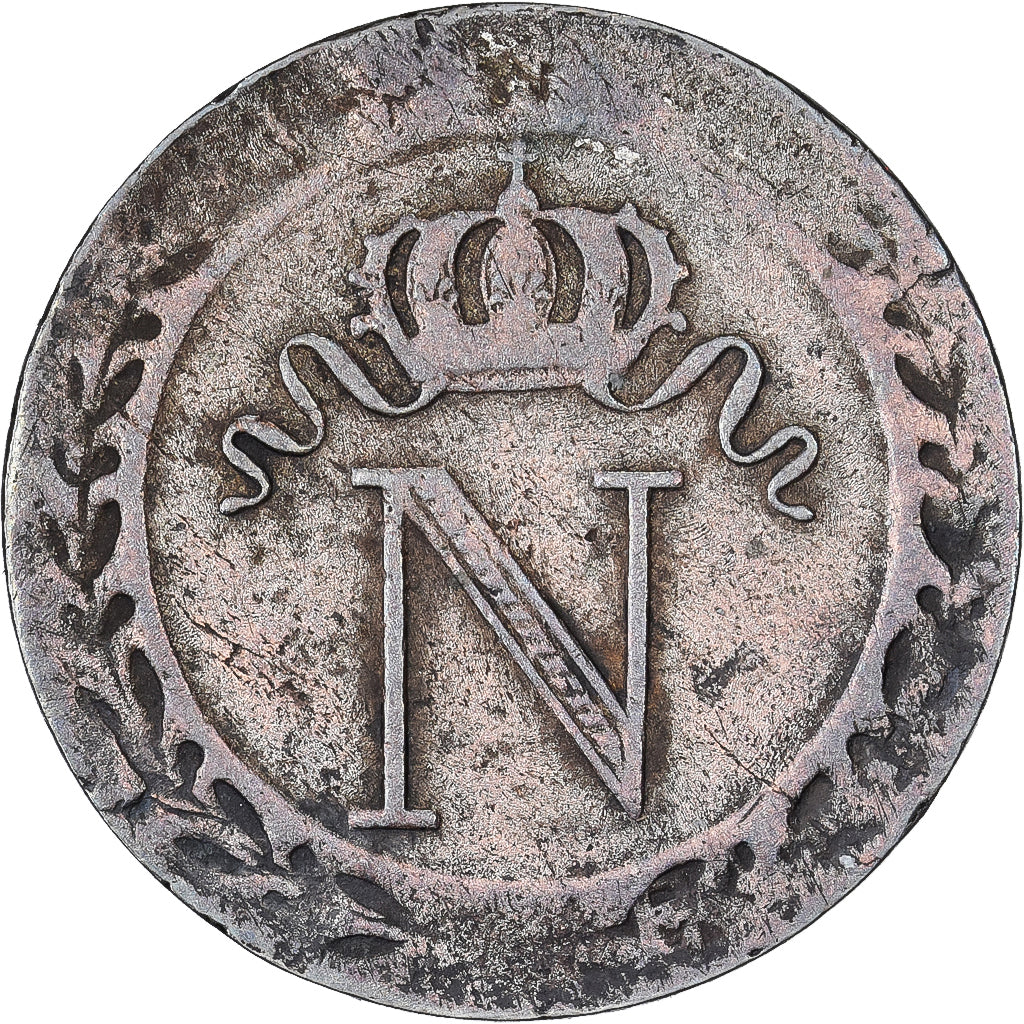 Frankrijk, Napoleon I, 10 Centimes, 1809, La Rochelle, Billon, FR+