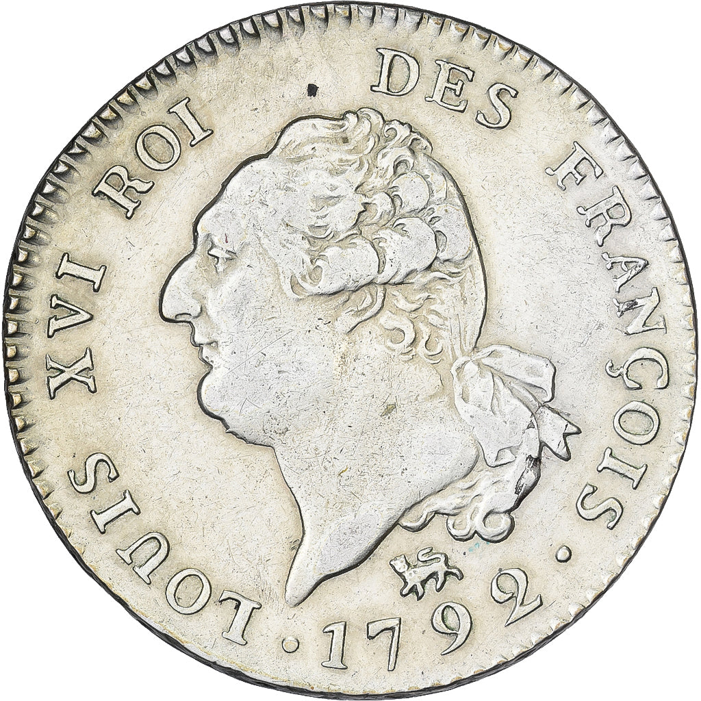 Frankreich, Louis XVI, 30 Sols, 1792 / AN 4, Paris, Silber, SS, Gadoury:39