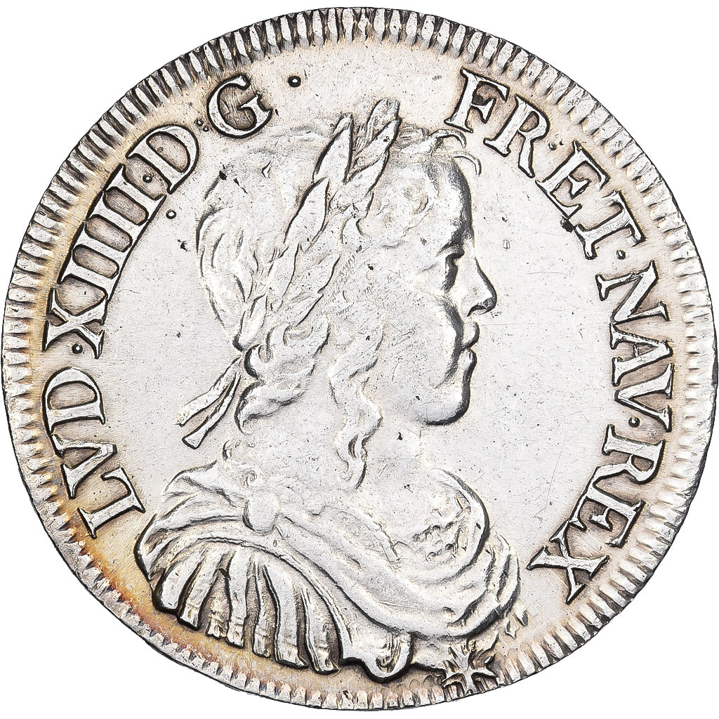 Francja, Louis XIV, 1/2 Écu à la mèche longue, 1649, Paris, Srebro